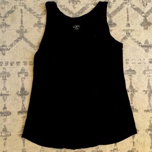 Black tank top from Loft. Slimmer too and flare out bottom.